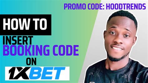 how to insert booking code on 1xbet